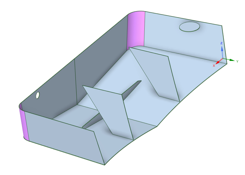 Boat platform model created in Ansys SpaceClaim