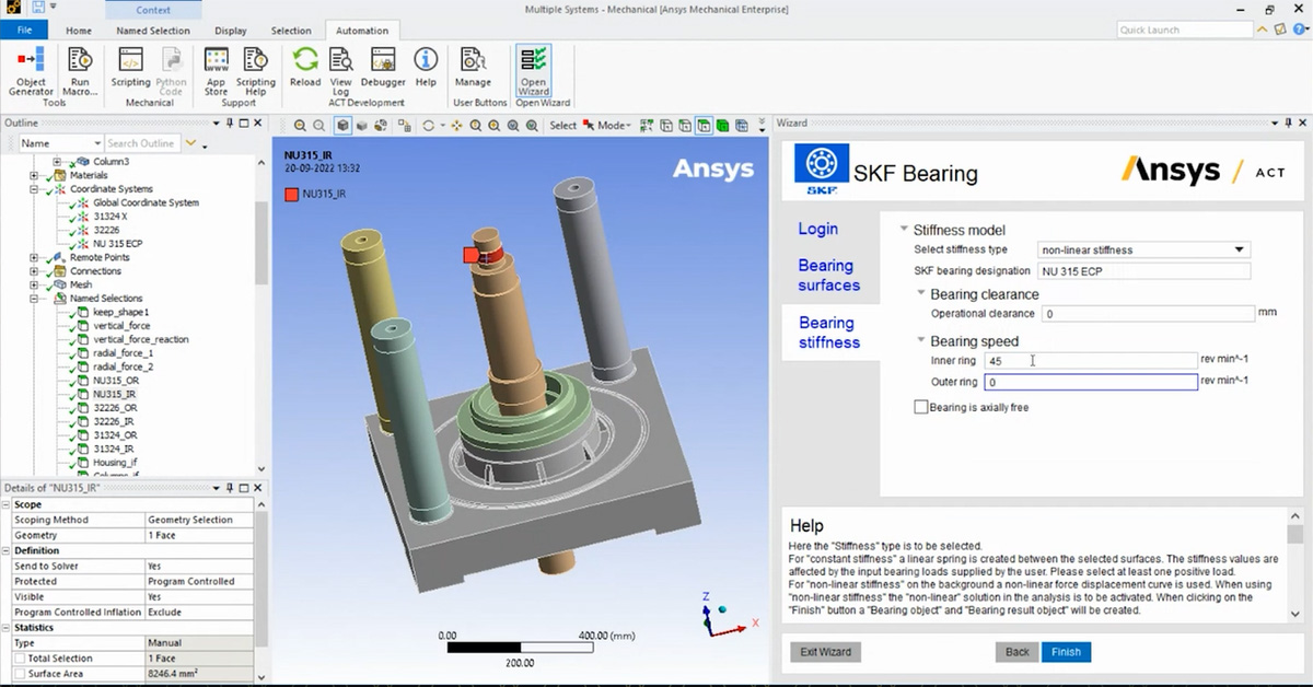 SKF input parameters