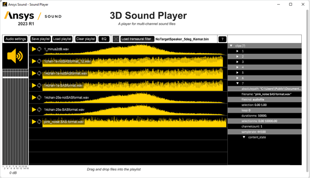 Ansys 3D Sound Player